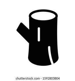 log vector glyph flat icon 