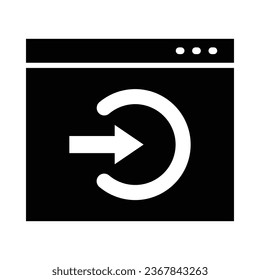 Log In Vector Glyph Icon For Personal And Commercial Use.

