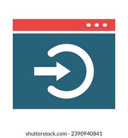 Log In Vector Glyph Two Color Icon For Personal And Commercial Use.
