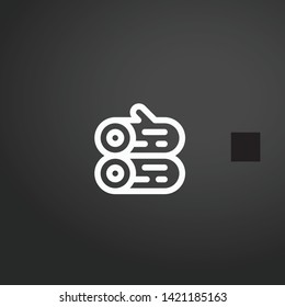 Log vector icon. Log concept stroke symbol design. Thin graphic elements vector illustration, outline pattern for your web site design, logo, UI. EPS 10.