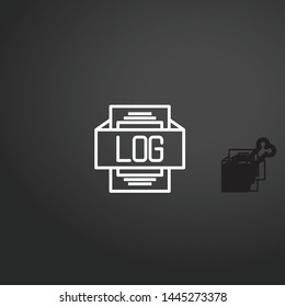 Log vector icon. Log concept stroke symbol design. Thin graphic elements vector illustration, outline pattern for your web site design, logo, UI. EPS 10.