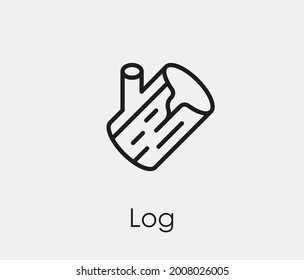 Log vector icon. Editable stroke. Symbol in Line Art Style for Design, Presentation, Website or Apps Elements, Logo. Pixel vector graphics - Vector