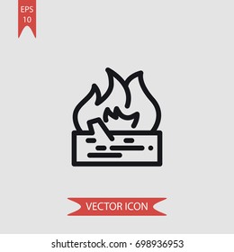 Log vector icon, illustration symbol