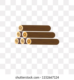 Log vector icon isolated on transparent background, Log logo concept