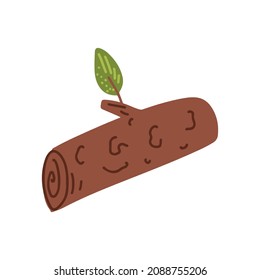 Log. Vector illustration isolated on white background, flat style.