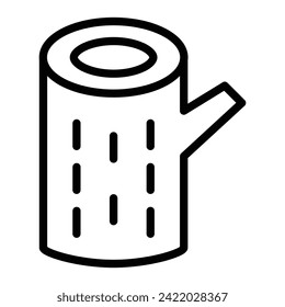 Log Vector Line Icon Design