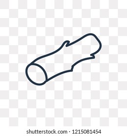 Log vector outline icon isolated on transparent background, high quality linear Log transparency concept can be used web and mobile