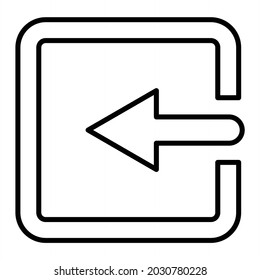 Log In Vector Outline Icon Isolated On White Background
