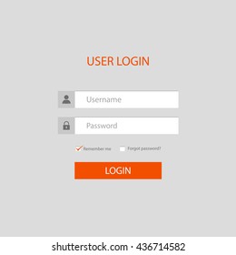 Log in web orange screen template