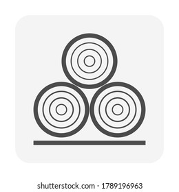 Log wood in profile view vector icon design.