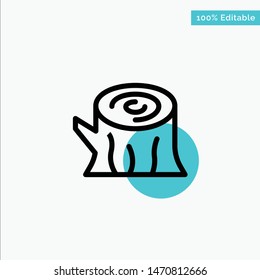 Log, Wood, Wooden, Spring turquoise highlight circle point Vector icon. Vector Icon Template background
