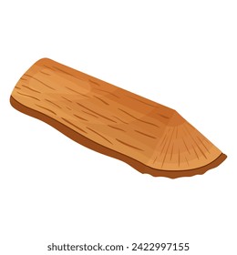 A log, a wooden material, a log in a section.