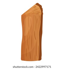 A log, a wooden material, a log in a section.