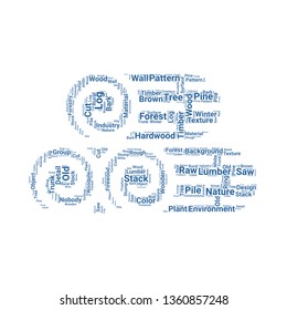 log word cloud. tag cloud about log.