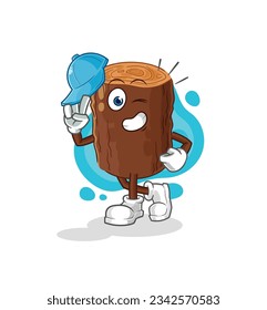 the log young boy character cartoon