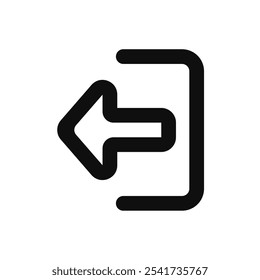icono de cierre de sesión. Signo de Vector simple.