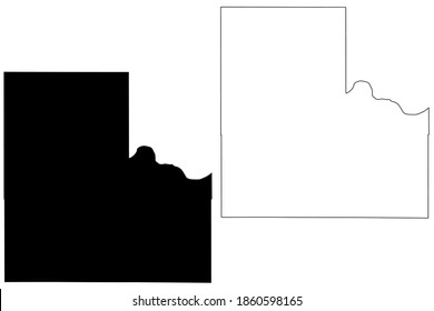 Logan County, Oklahoma State (U.S. county, United States of America, USA, U.S., US) map vector illustration, scribble sketch Logan map