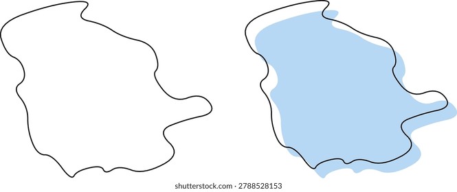 Logan County West Virginia map outline silhouette graphic illustration vector design with Logan county seat.