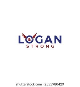 Logan Strong Typography Logo Design