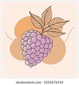 Ilustración vectorial de fruta de arándano rojo vibrante, arte detallado de la baya
