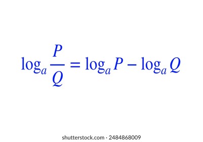 Logarithms Rules, Properties of Logarithms p by q , Maths Formulas For Various Education Projects 