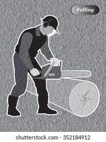 Logger isolated on a light gray background.