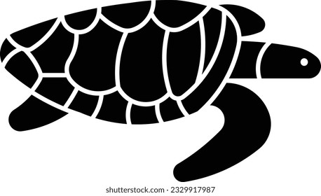 Loggerhead turtle Tortoise animal wild Glyph