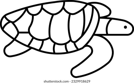 Loggerhead turtle Tortoise animal wild Outline
