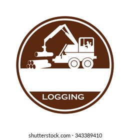 logging company logo vector.