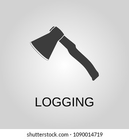 Logging icon. Logging symbol. Flat design. Stock - Vector illustration