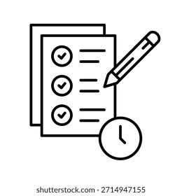 Logging Outline Icon Vector Illustration