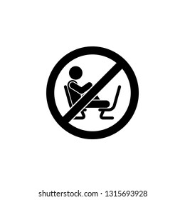 logging in sign icon. Simple glyph, flat vector element of ban, prohibition, forbid icons set for UI and UX, website or mobile application