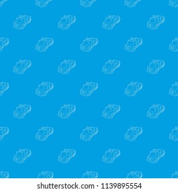 Logging truck logs pattern vector seamless blue repeat for any use