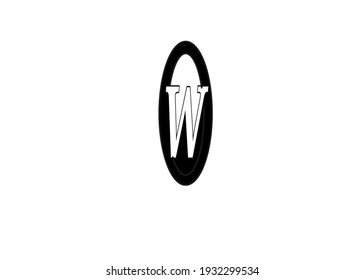 loggo letter w in an ellipse circle