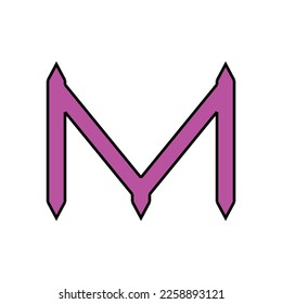 ilustración de diseño vectorial logo M