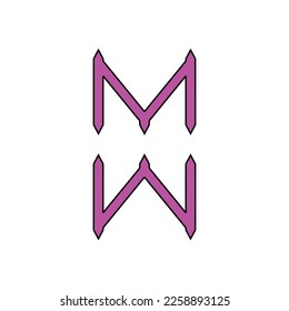 loggo M vector design illustration