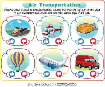 Logic air transportation worksheet, children's educational game. Choose the correct sign. activity worksheet for smart kids.