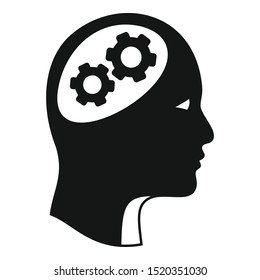 Logic brain icon. Simple illustration of logic brain vector icon for web design isolated on white background