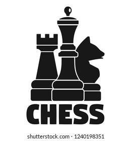 Logic chess game logo. Simple illustration of logic chess game vector logo for web design isolated on white background