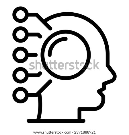 Logic critical thinking icon outline vector. Business mind. Think human