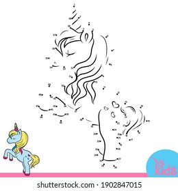 Logic educational game for children. Vector illustration. Unicorn