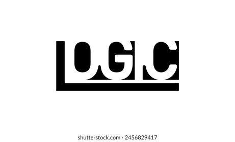 logic emblem , black isolated silhouette