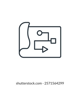 Logic flat icons  symbol line elements for infographic web