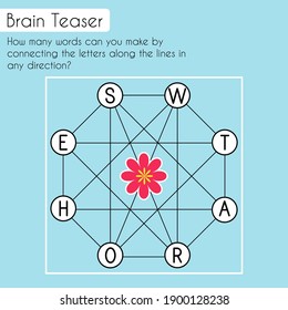 Logic Game For Adults And Children. Brain Teaser. IQ Training Test.  