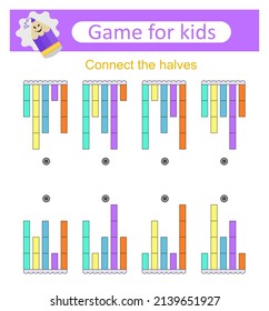 Logic game. Attention tasks for children. IQ training test. Vector illustration.