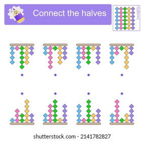 Logic game. Attention tasks for children. IQ training test. Printable worksheet.