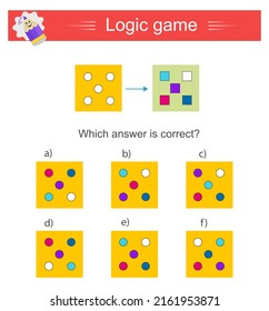 Juego lógico. ¿Cuál es la versión superior correcta? Prueba de entrenamiento de CI. Hoja de cálculo imprimible. Ilustración vectorial. La respuesta es E