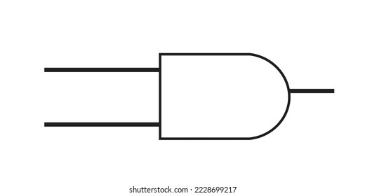 The AND logic gate for Boolean algebra - Operator Illustration 