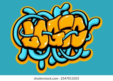 Grafite lógico lettering tipografia ilustração arte