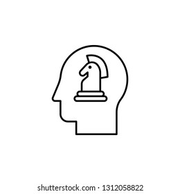 logic, head, chess icon. Element of Human resources for mobile concept and web apps illustration. Thin line icon for website design and development, app development